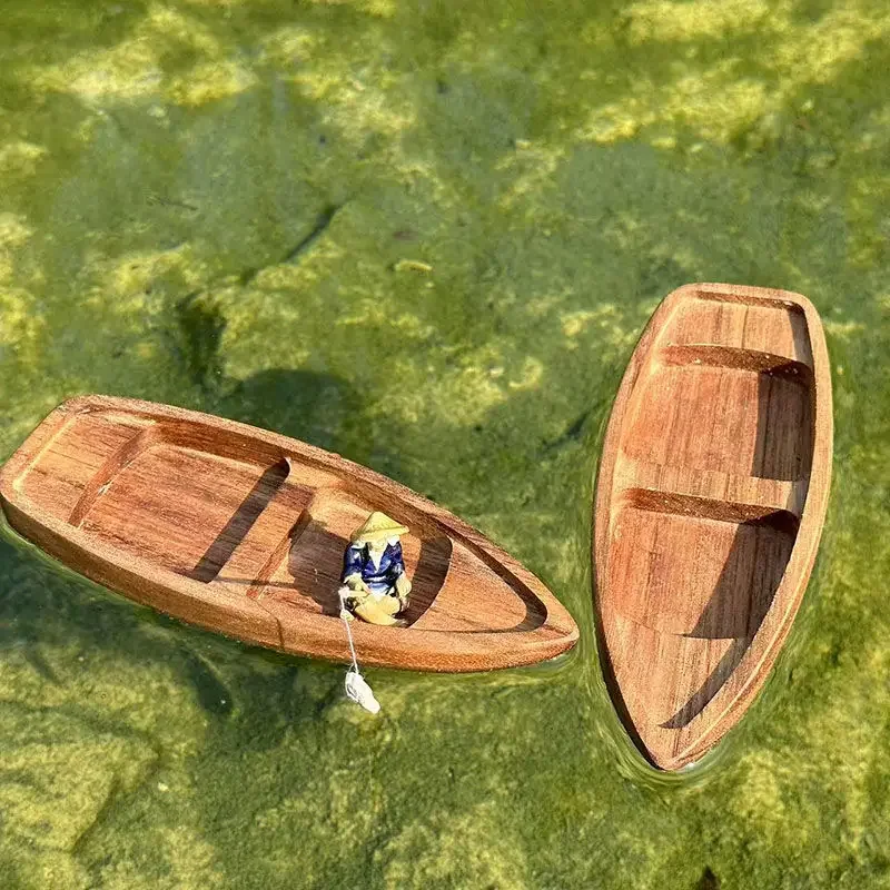 Aquarium Driftwood - Barca in legno fatta a mano
