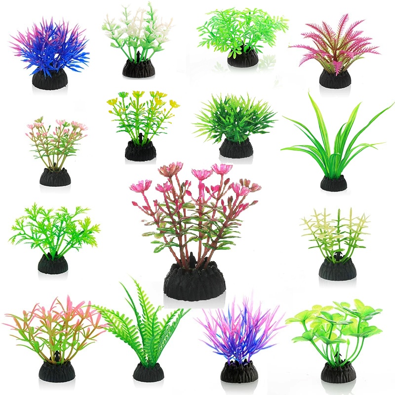 Aquarium Plant Substrate - Simulazione Piante artificiali PVC Subacquea Acqua